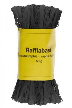 Raffia Bast schwarz 50g, solange Vorrat!